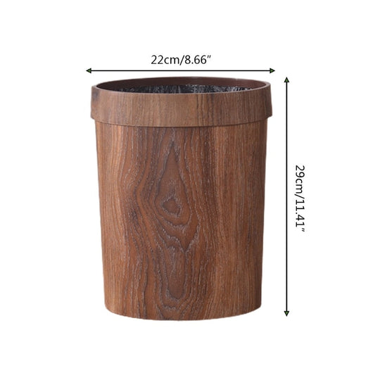 Elegant Retro Wood Grain Bin