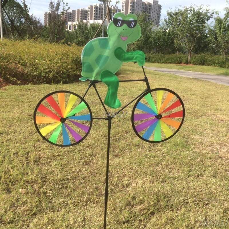 Animal Bicycle Wind Spinner: Outdoor Decoration