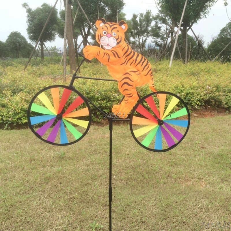 Animal Bicycle Wind Spinner: Outdoor Decoration