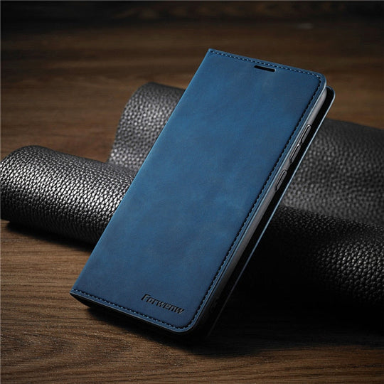 Magnetic Leather Bag for Stylish Protection
