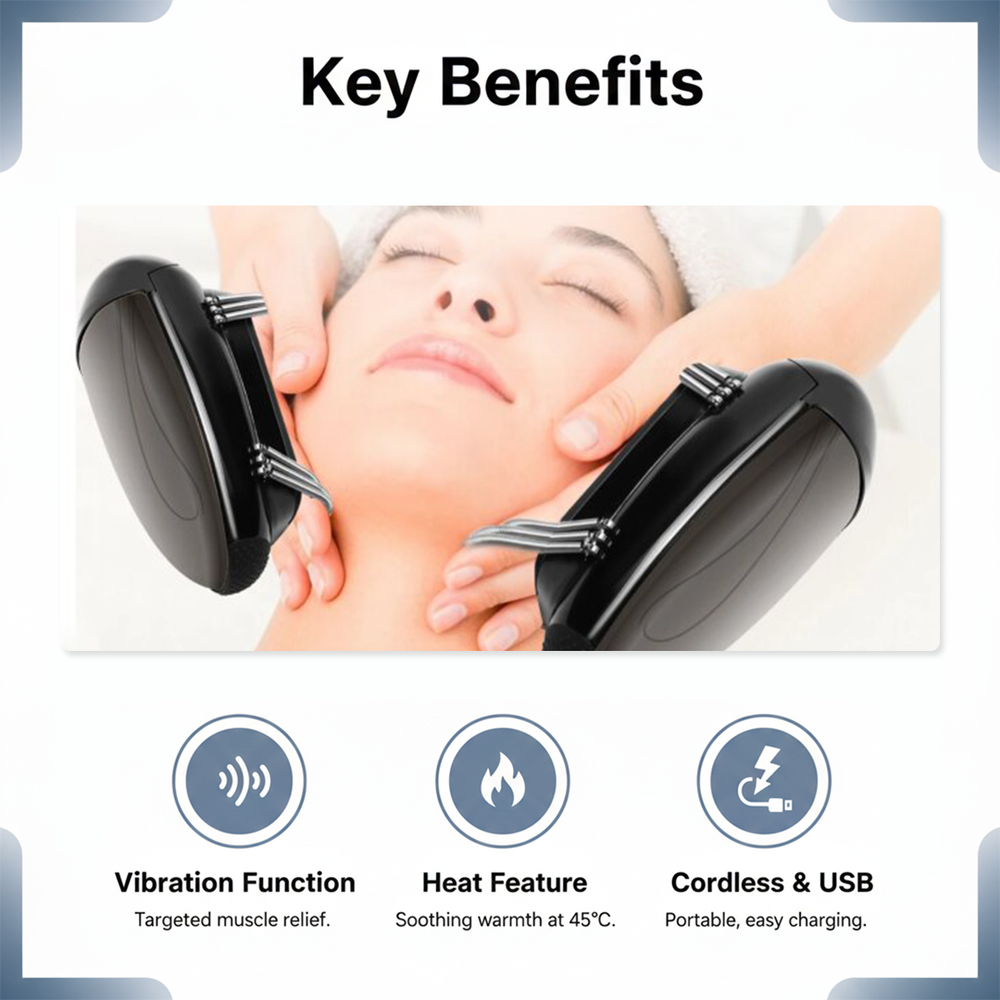 Handheld Massager - Cordless Vibration - USB Heating