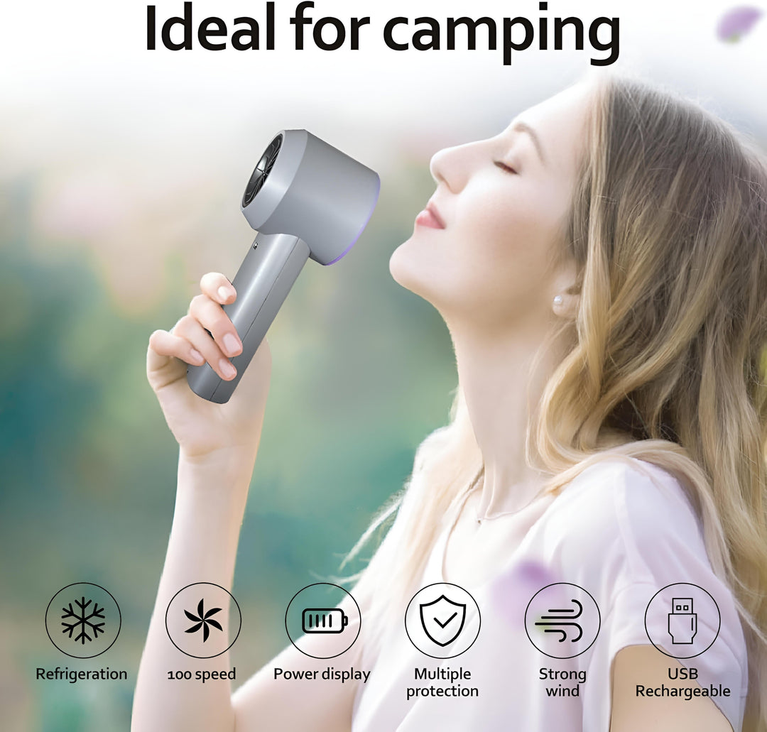 Handheld Fan - Portable Design - Rechargeable Battery