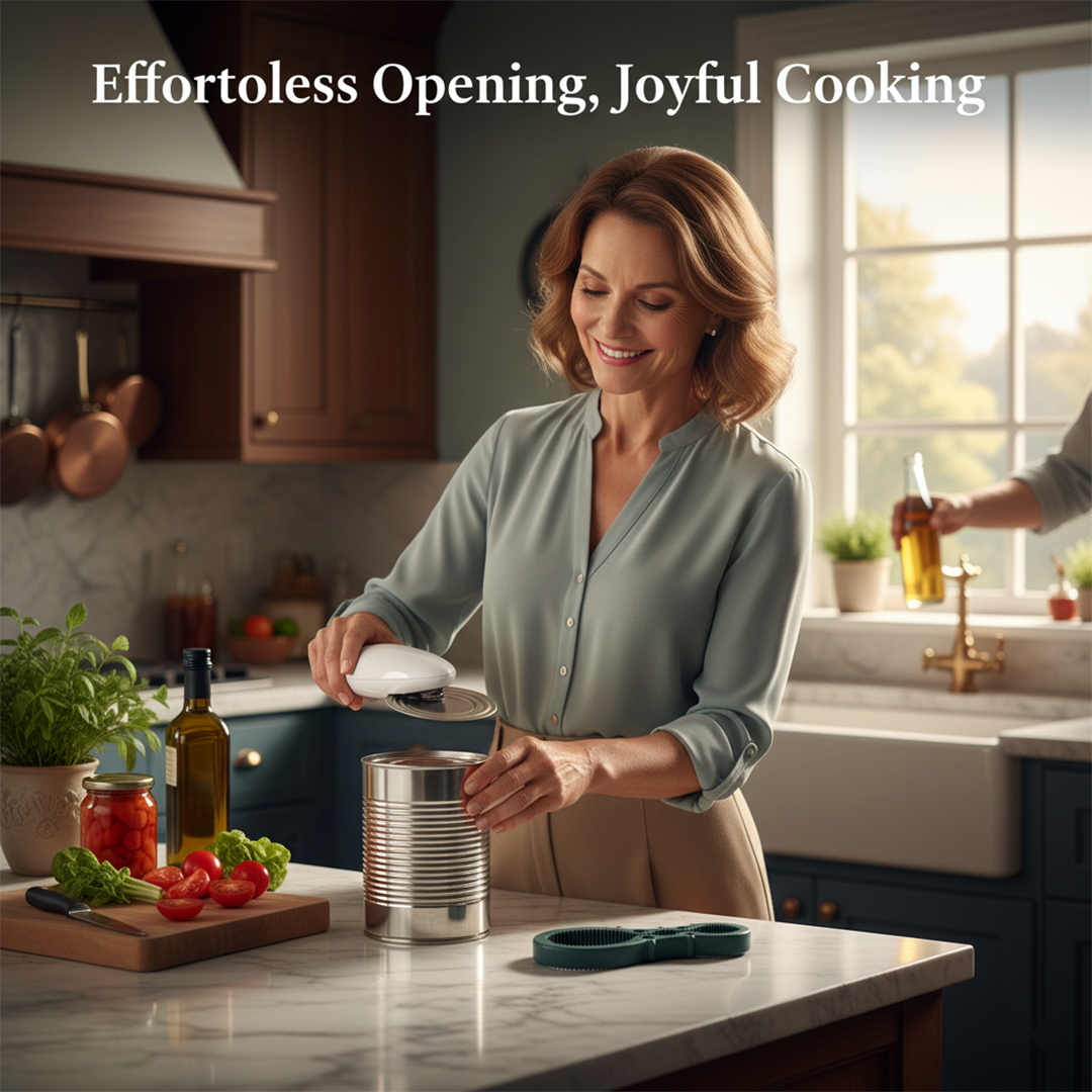 Hands-Free Electric Can and Bottle Opener for Kitchen Use