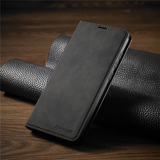 Magnetic Leather Bag for Stylish Protection