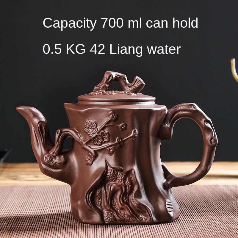 Large Capacity Handmade Purple Sand Teapot Chinese Tea Set Yixing Zisha Zhu Clay Ball Filter Bubble Teapot Moon Pot