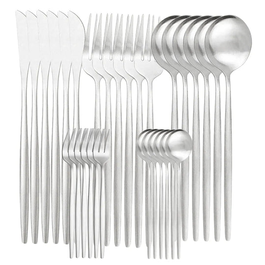 High-Quality Stainless Steel Cutlery Set for 6 People - Elegant Cutlery Collection