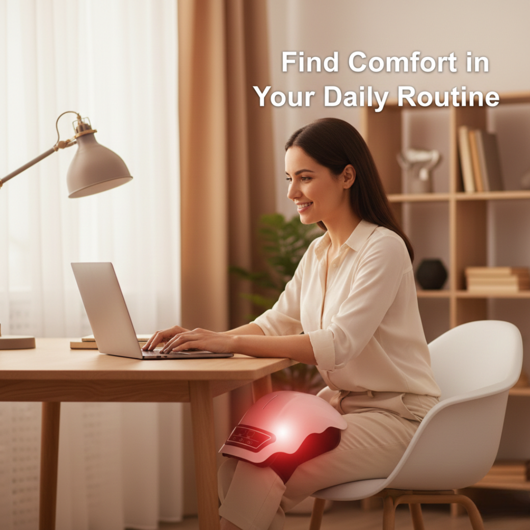 Heat Function Knee Massager - Vibration Mode - Red Light