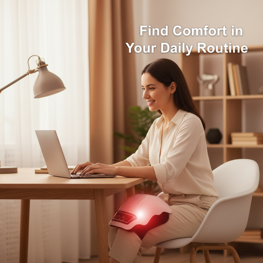 Heat Function Knee Massager - Vibration Mode - Red Light