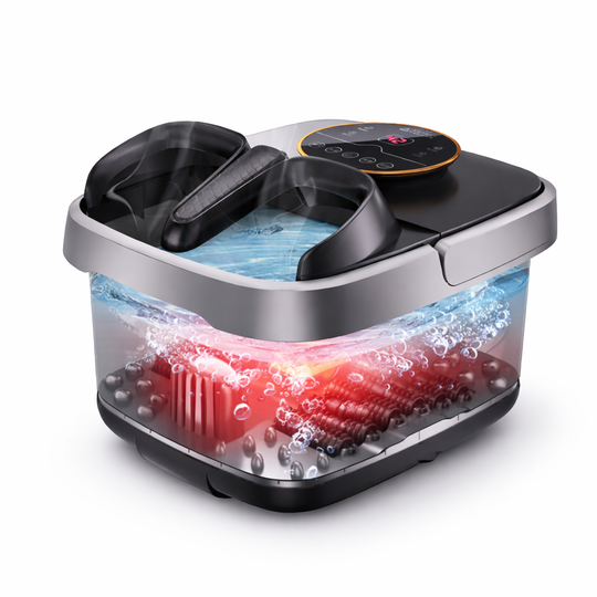 Heated Foot Spa Bath - Bubble Rollers - Infrared Light