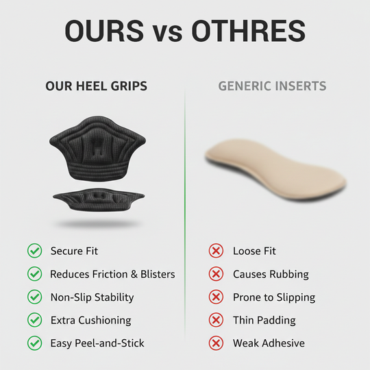 Heel Grips - Shoe Inserts - Adhesive Pads