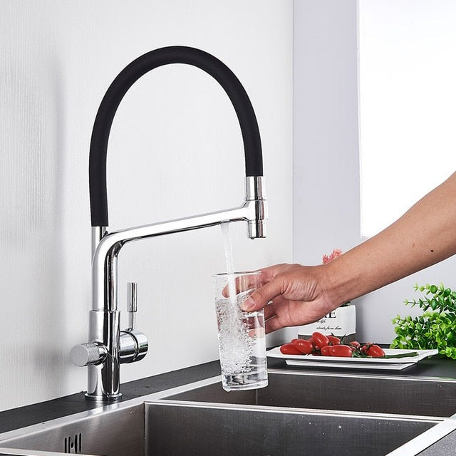 Double Outlet Drinking Water Faucet Filtered Kitchen Taps