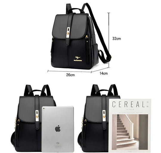 Luxurious and High-Quality Leather Women's Handbag - Alena Backpack