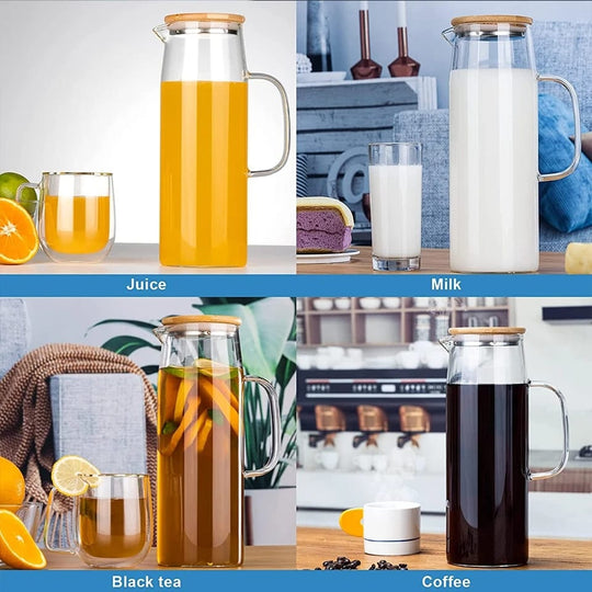 1.2L Heat-Resistant Glass Jug