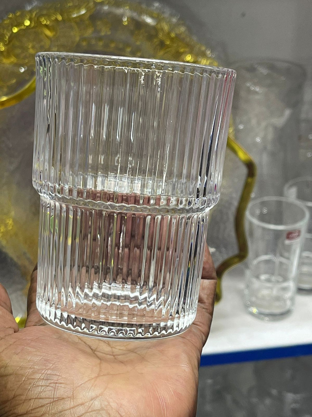 6-Piece Ribbed Glass Set