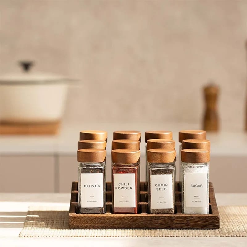 12-Piece Spice Jar Set