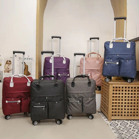 Travel Trolley Bag with Shoulder Strap - Carry-On Bag