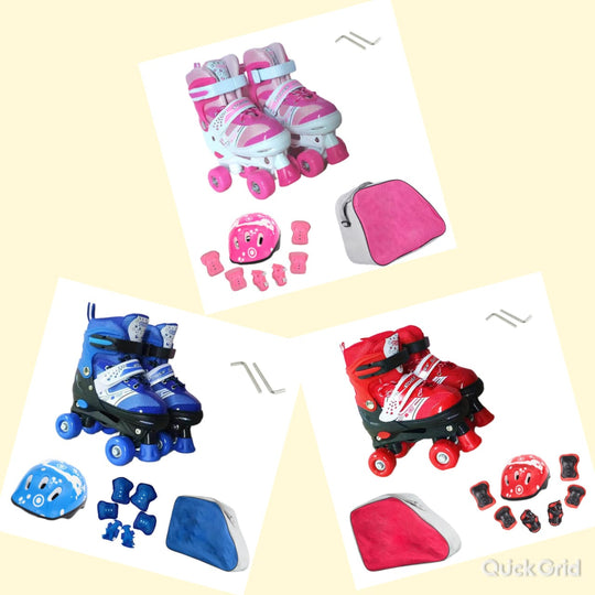 Skate Shoes and Protective Gear Set