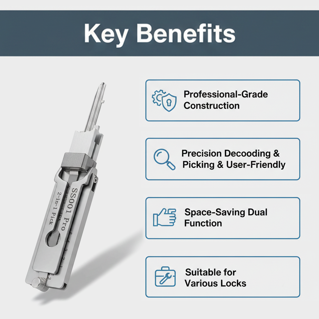 Key Decoder Tool - Stainless Steel - Dual Function