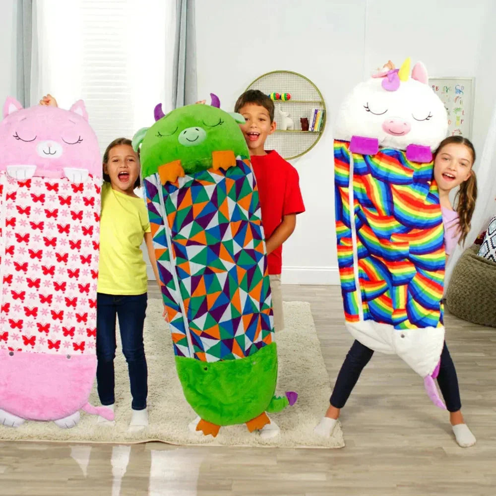 Kids Sleeping Bag - Plush Toy - 2-in-1 Design
