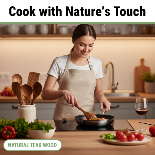 Kitchen Utensil Set - Teak Wood - Cooking Tools