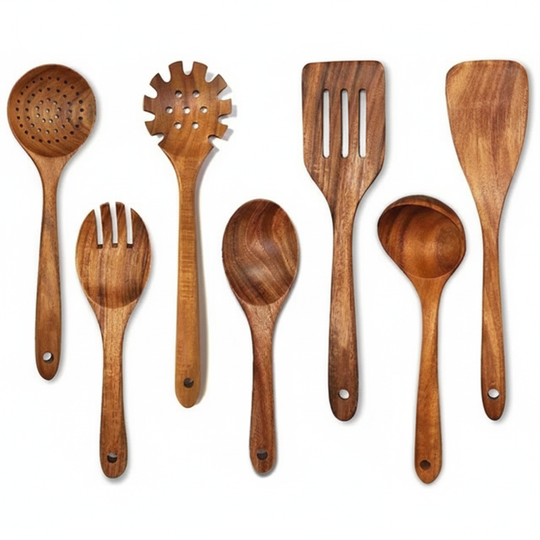 Kitchen Utensil Set - Teak Wood - Cooking Tools