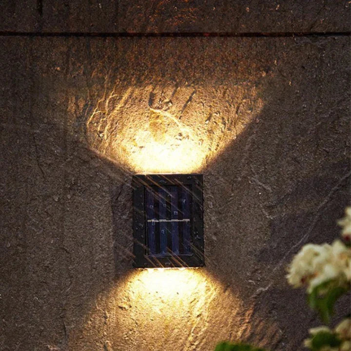 LED Solar Wall Lights - Wireless Outdoor - Automatic Lighting - Luvonic