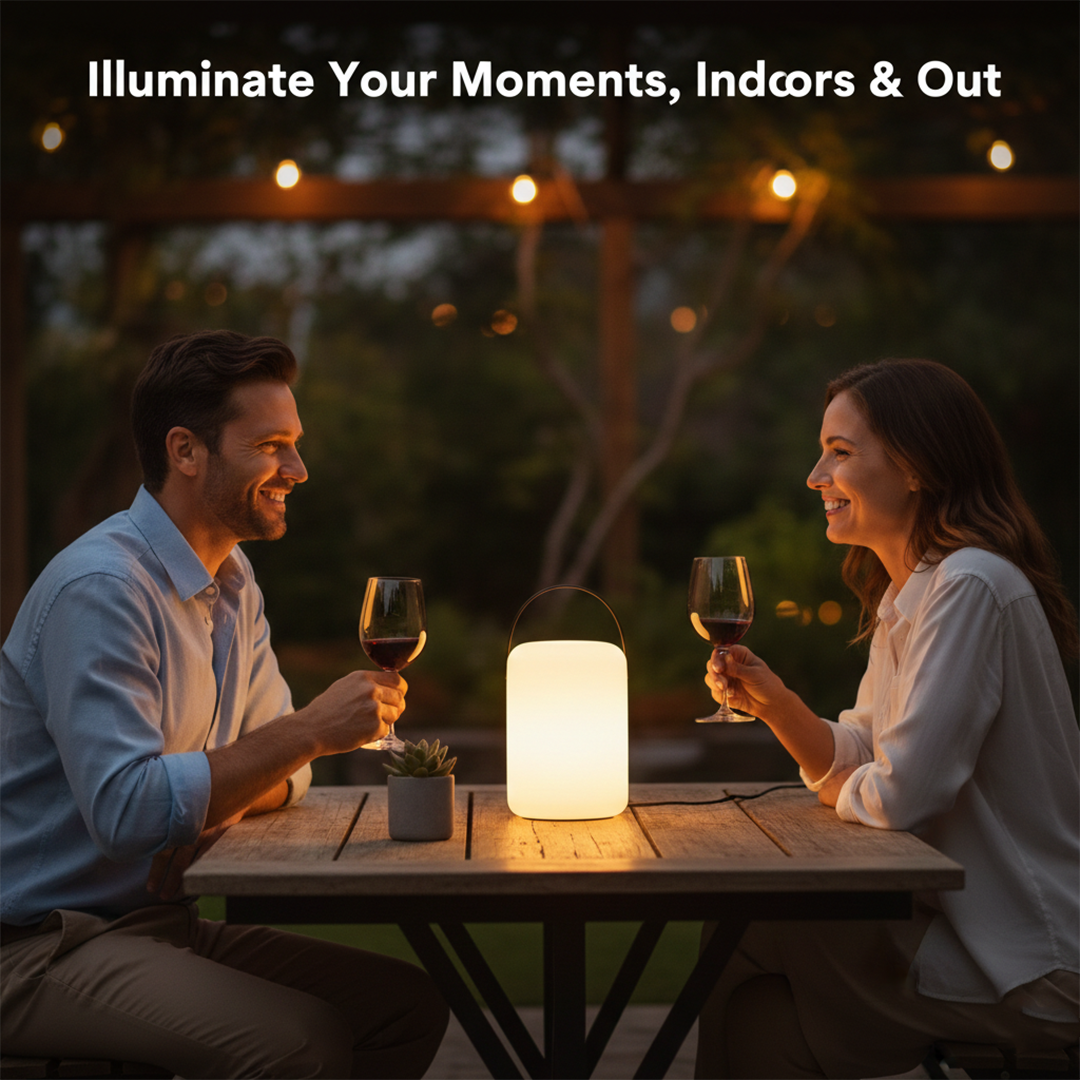 LED Table Lamp - Cordless Design - Indoor Outdoor Use