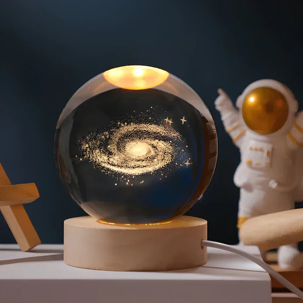 LED Night Light - 3D Crystal Sphere - USB Powered