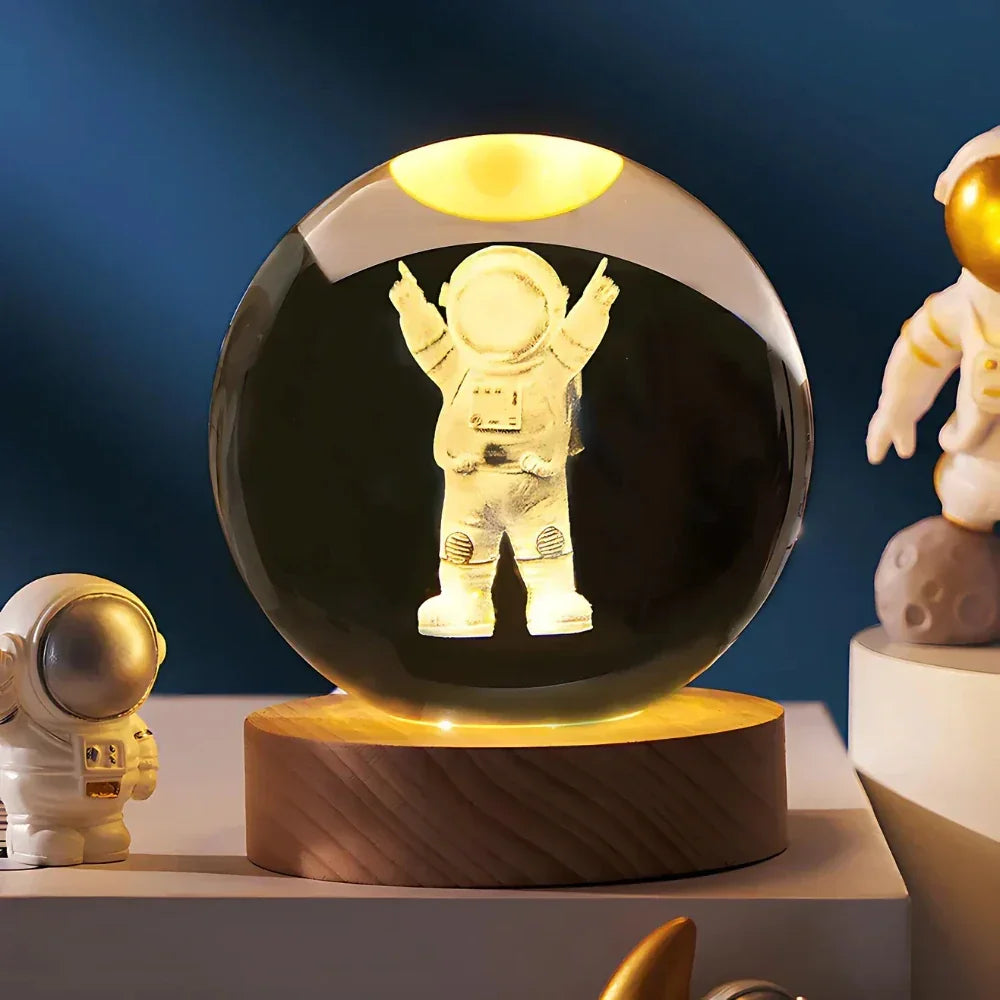 LED Night Light - 3D Crystal Sphere - USB Powered