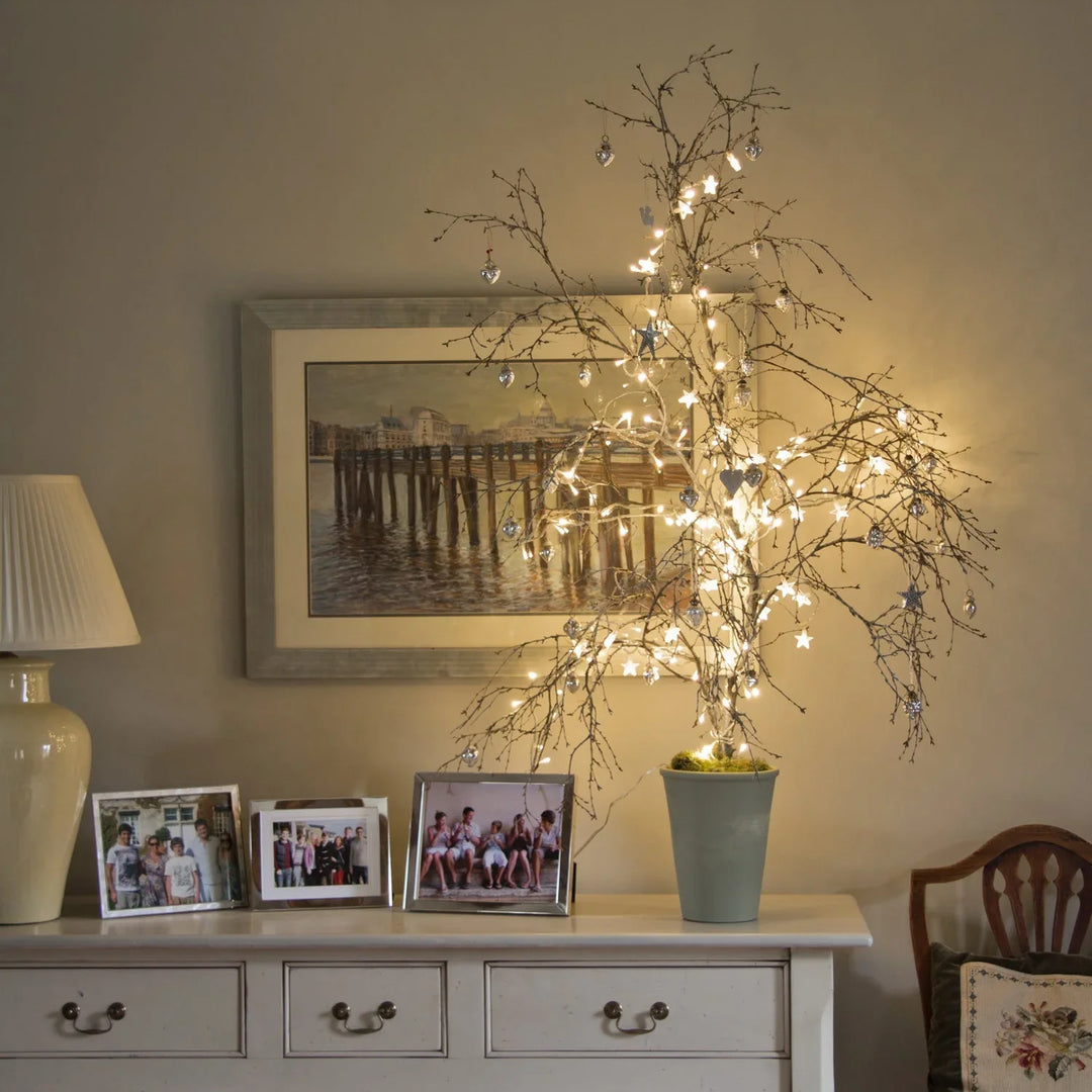 LED Star String Lights - Indoor Decoration - Warm White Glow