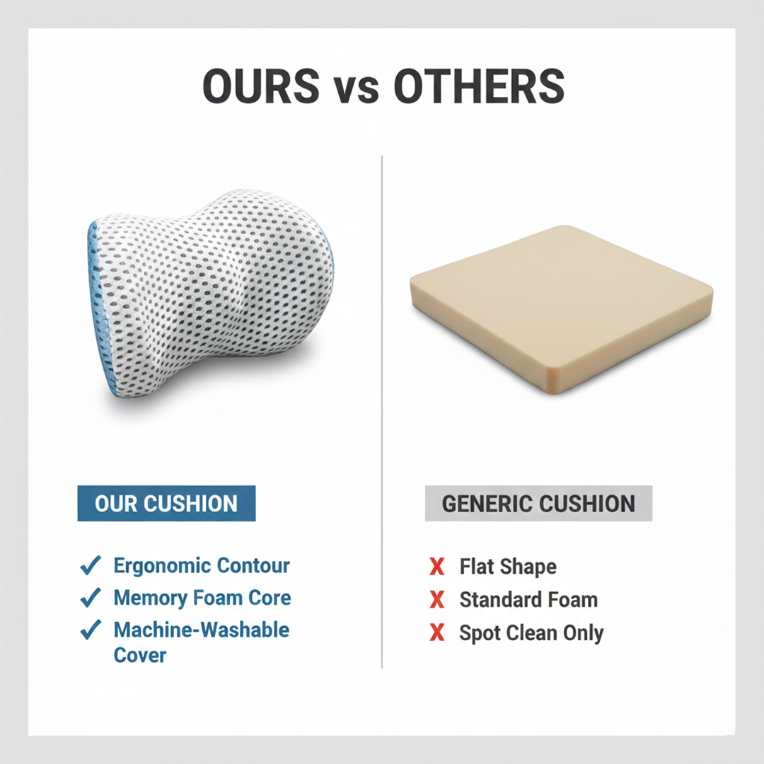 Lumbar Cushion - Chair Use - Back Area Placement