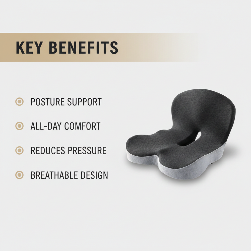 Lumbar Support Pillow - Car Seat - Chair Cushion