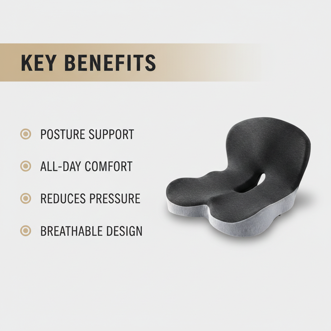 Lumbar Support Pillow - Car Seat - Chair Cushion
