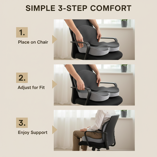 Lumbar Support Pillow - Car Seat - Chair Cushion