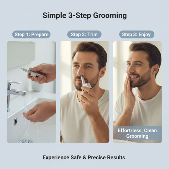 Manual Stainless Steel Nose Hair Trimmer for Manual Grooming