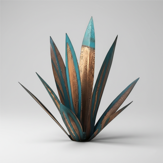 Metal Decorative Plant - Agave Sculpture - Indoor Outdoor
