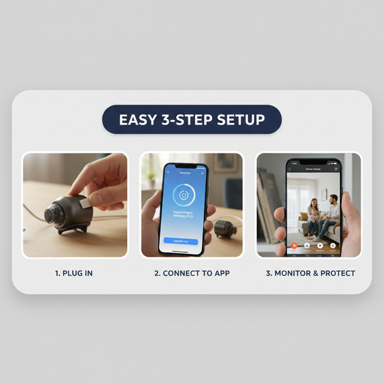 Mini 1080P Wireless WiFi Camera with Night Vision and Motion Detection