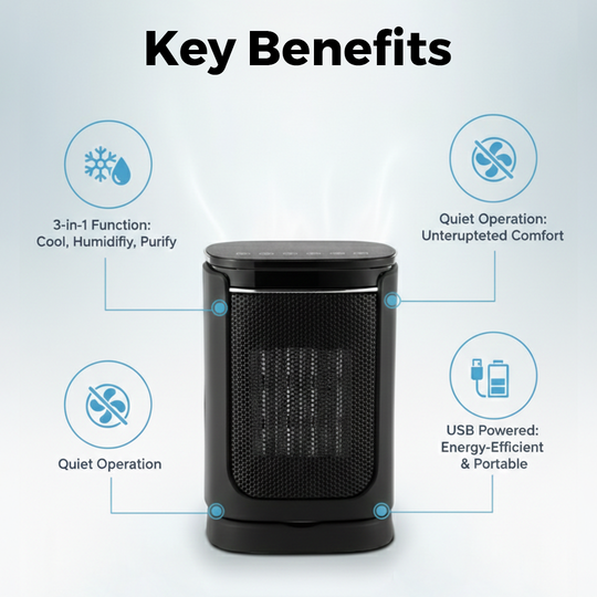 Mini Air Cooler - Portable Fan - USB Powered