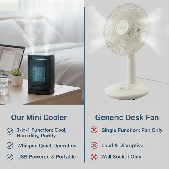 Mini Air Cooler - Portable Fan - USB Powered