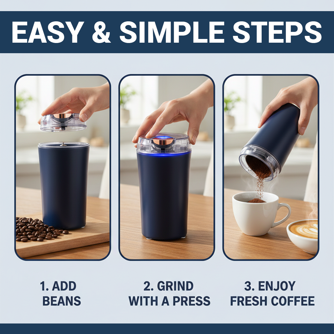 Mini Grinder - Electric - Stainless Steel Blades