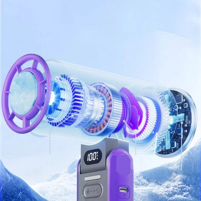 Mini Handheld Fan - Rechargeable - Folding Design