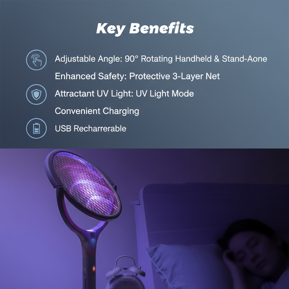 Mosquito Zapper - Electric Design - Rotatable Head