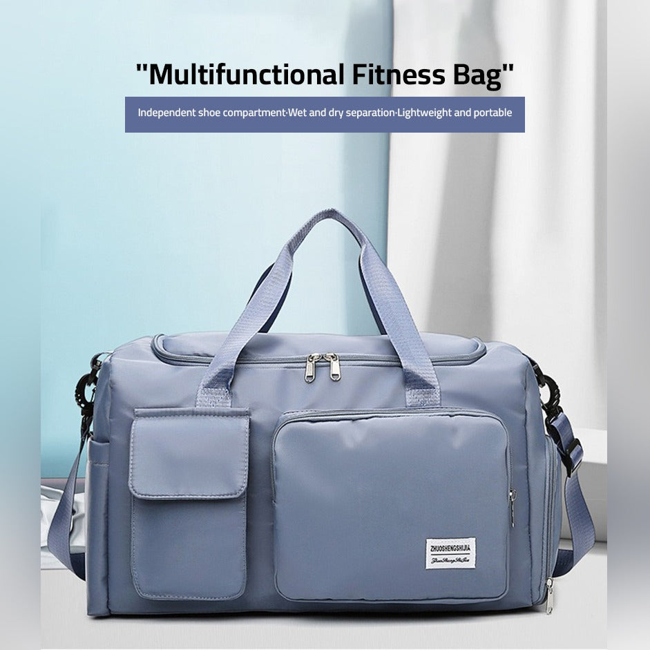Multi-Pocket Travel Bag | Sports and Gym Duffle with Separate Shoe Compartment