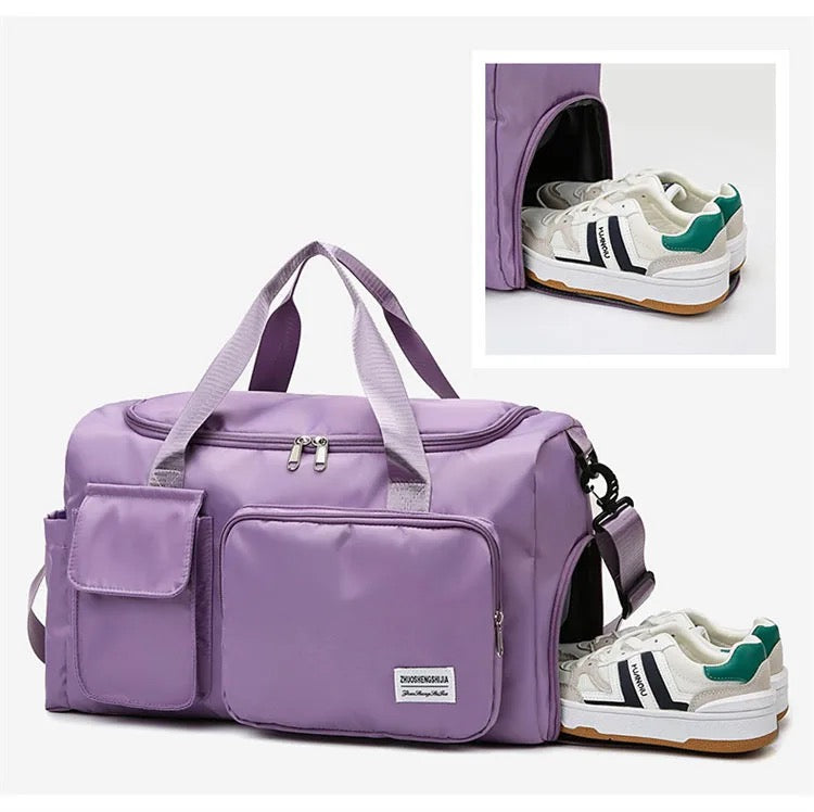 Multi-Pocket Travel Bag | Sports and Gym Duffle with Separate Shoe Compartment