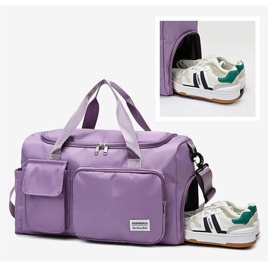 Multi-Pocket Travel Bag | Sports and Gym Duffle with Separate Shoe Compartment