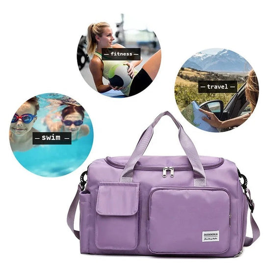 Multi-Pocket Travel Bag | Sports and Gym Duffle with Separate Shoe Compartment