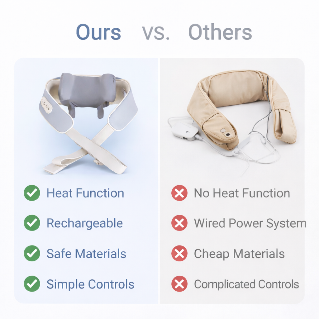 Neck Shoulder Massager - Heat Function - Wearable Design