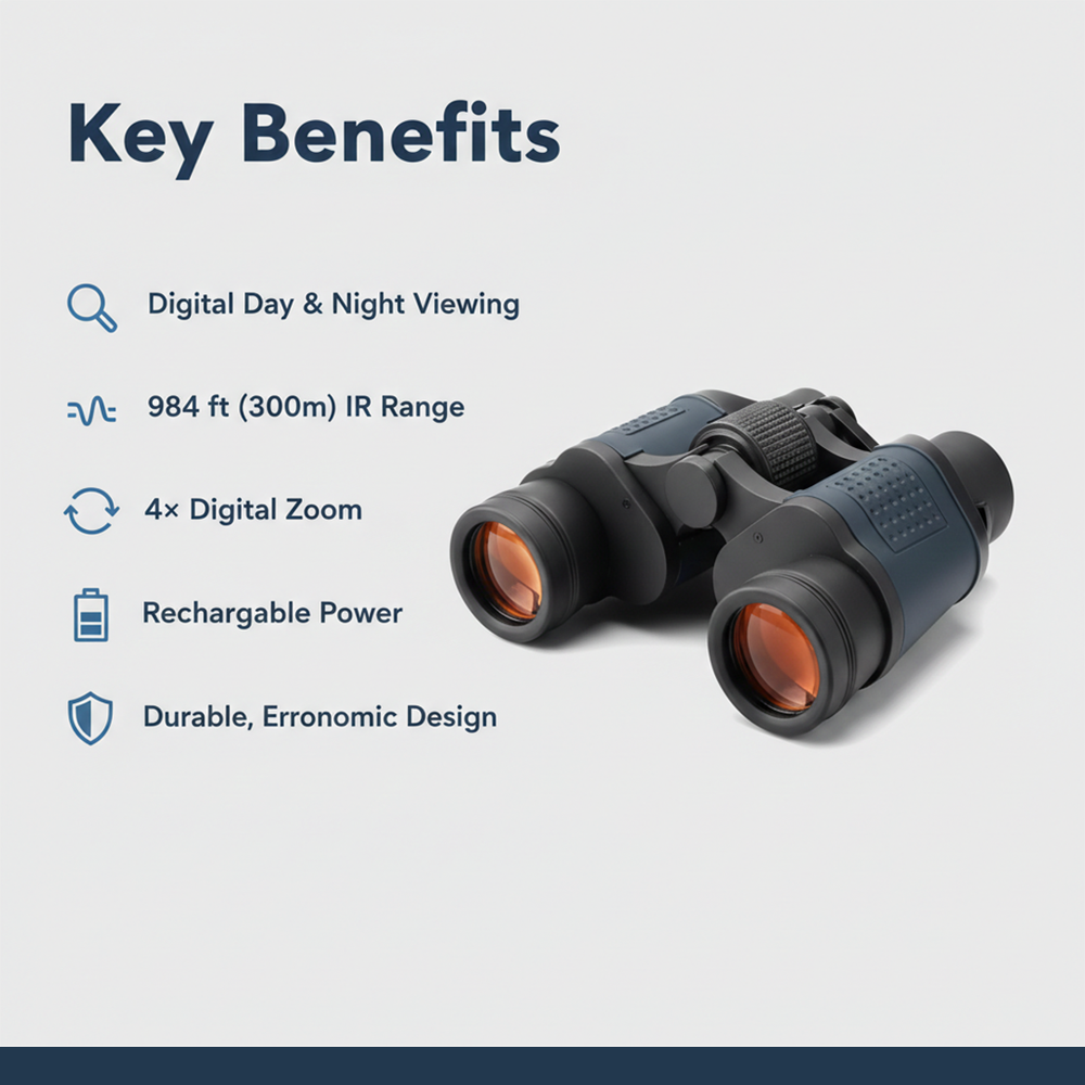 Night Vision Binoculars - Digital Viewing - Infrared Mode