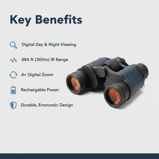 Night Vision Binoculars - Digital Viewing - Infrared Mode