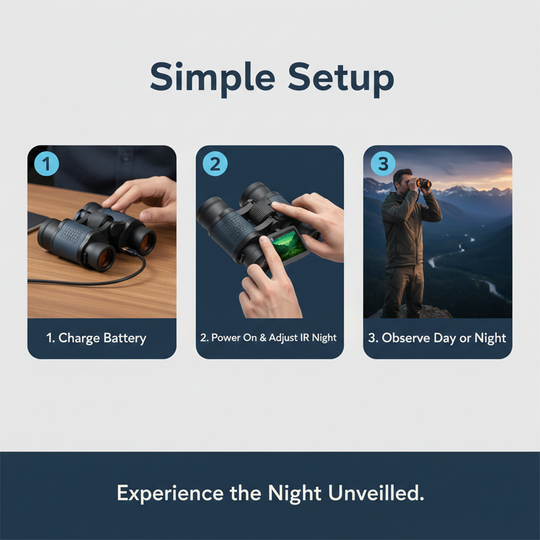 Night Vision Binoculars - Digital Viewing - Infrared Mode